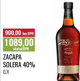 ZACAPA SOLERA 40% 0,7l