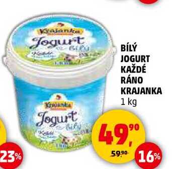 BÍLÝ JOGURT KAŽDÉ RÁNO KRAJANKA, 1 kg  