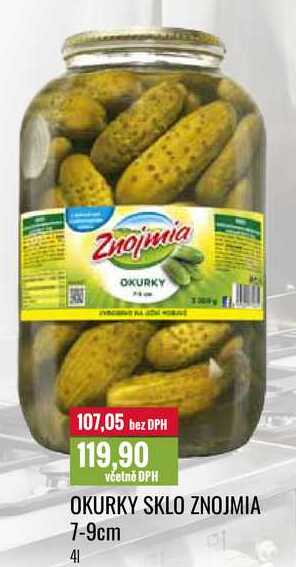 OKURKY SKLO ZNOJMIA 7-9cm 4l