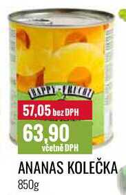 ANANAS KOLEČKA 850g 