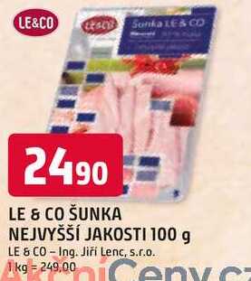 LE & CO ŠUNKA NEJVYŠŠÍ JAKOSTI 100 g 