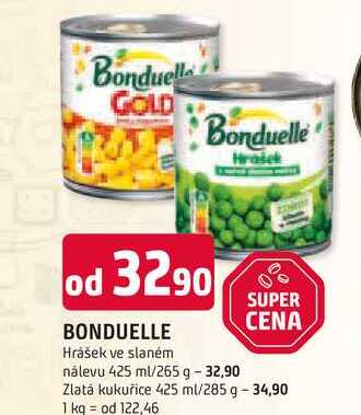 Bonduelle Hrášek ve slaném nálevu 425 ml/265 g 