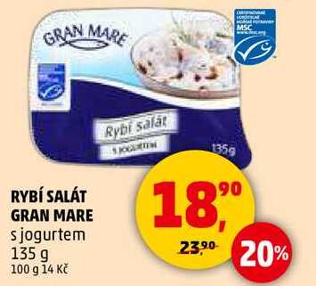 RYBÍ SALÁT GRAN MARE s jogurtem, 135 g 