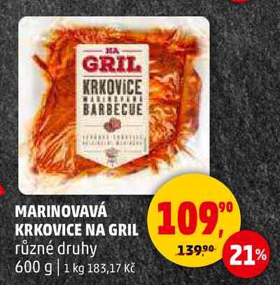 MARINOVAVÁ KRKOVICE NA GRIL různé druhy, 600 g 