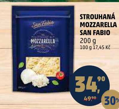 STROUHANÁ MOZZARELLA SAN FABIO, 200 g 