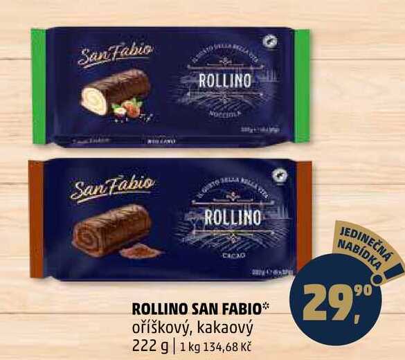 ROLLINO SAN FABIO, oříškový, kakaový, 222 g 