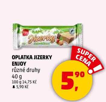 OPLATKA JIZERKY ENJOY různé druhy, 40 g 