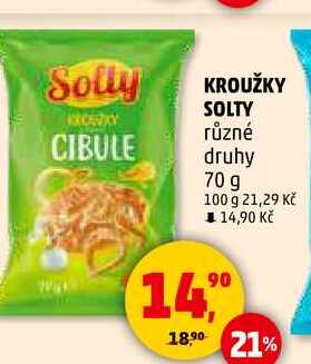 KROUŽKY SOLTY různé druhy, 70 g 