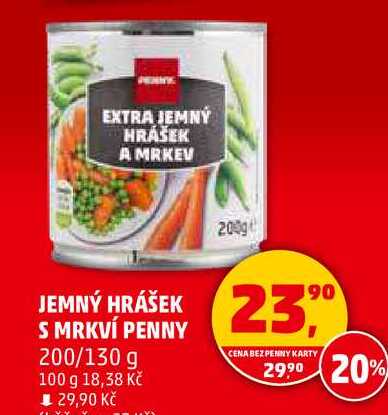JEMNÝ HRÁŠEK S MRKVÍ PENNY, 200/130 g