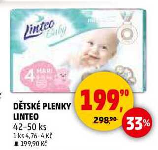 DĚTSKÉ PLENKY LINTEO, 42-50 ks 