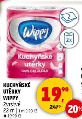 KUCHYŇSKÉ UTĚRKY WIPPY 2vrstvé, 22 m  