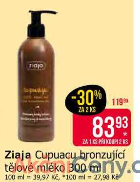 Ziaja Cupuacu bronzující tělové mléko 300 ml