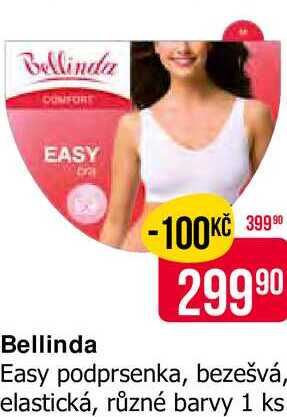 Bellinda Easy podprsenka, bezešvá, elastická, různé barvy 1 ks