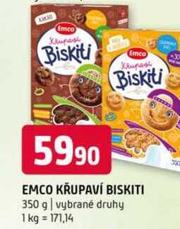 EMCO KŘUPAVÍ BISKITI 350 g vybrané druhy 