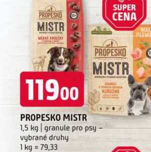 PROPESKO MISTR 1,5 kg granule pro psy vybrané druhy 