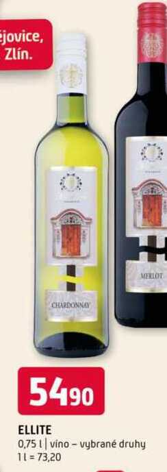 ELLITE 0,75l vino vybrané druhy