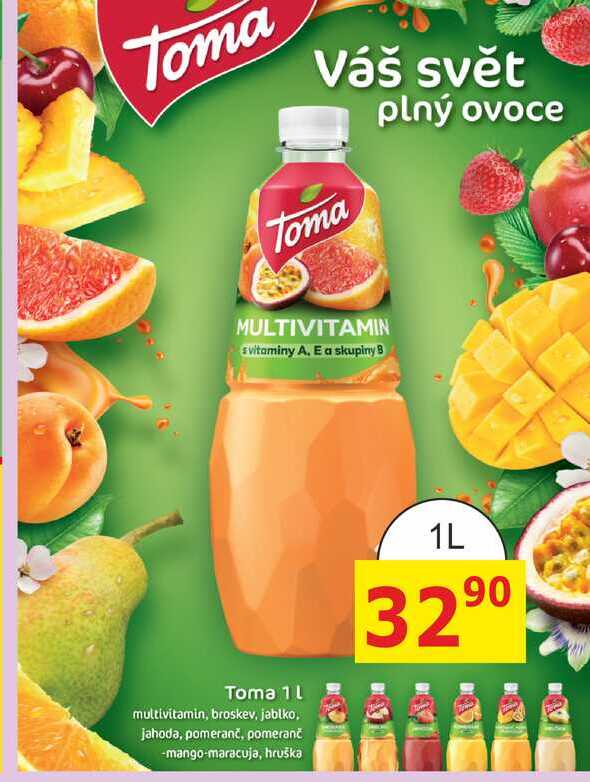 Toma Nektar 1l, vybrané druhy PET