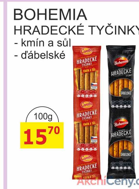 BOHEMIA HRADECKÉ TYČINKY 100g
