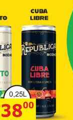 BOŽKOV REPUBLICA CUBA LIBRE 0,25L míchaný nápoj