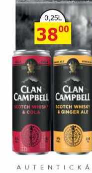 CLAN CAMPBELL SCOTCH WHISKY & COLA 0,25l