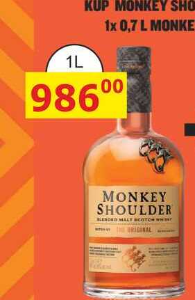 MONKEY SHOULDER BLENDED MALT SCOTCH WHISKEY 1L