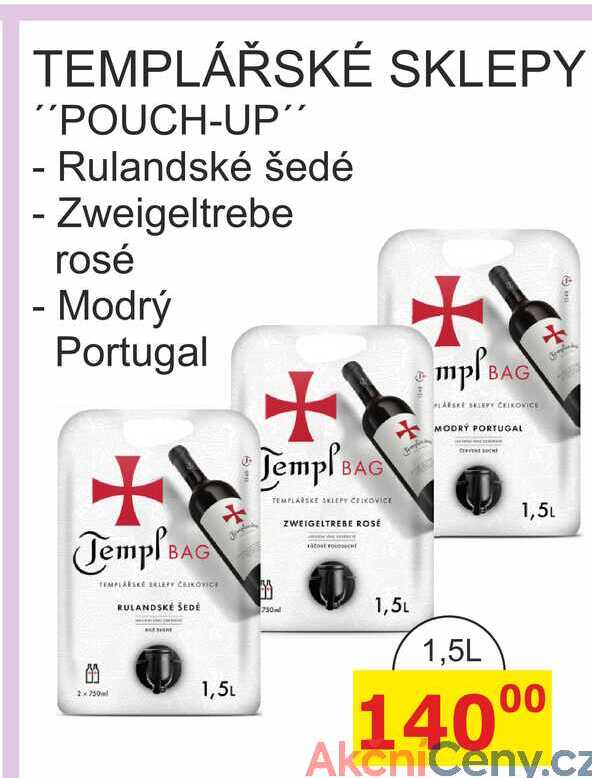 TEMPLÁŘSKÉ SKLEPY "POUCH-UP" - Rulandské šedé -1,5l