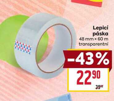 Lepicí páska 48 mm × 60 m transparentní
