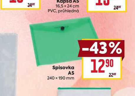 Spisovka A5 240 x 190 mm