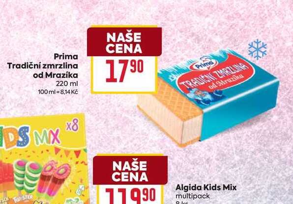 Prima Tradiční zmrzlina od Mrazíka 220 ml 