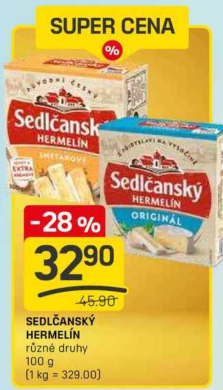 SEDLČANSKÝ HERMELÍN různé druhy 100g