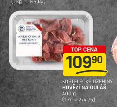 HOVĚZÍ NA GULÁŠ 400 g 
