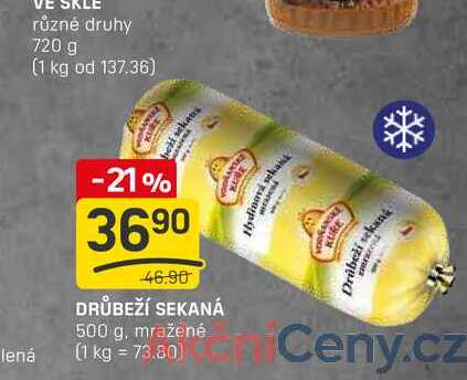 DRŮBEŽÍ SEKANÁ 500 g, mražené 