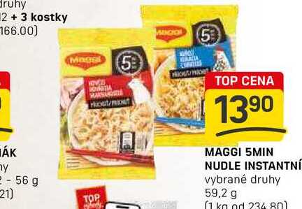 MAGGI 5MIN NUDLE INSTANTNÍ vybrané druhy 59,2 g