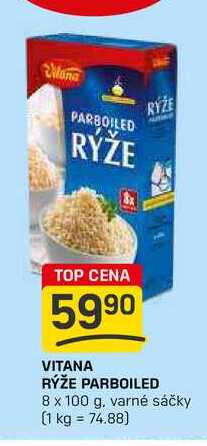 VITANA RÝŽE PARBOILED 8 x 100 g varné sáčky 