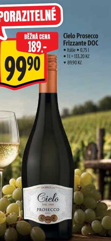  Cielo Prosecco Frizzante DOC  0,75 l