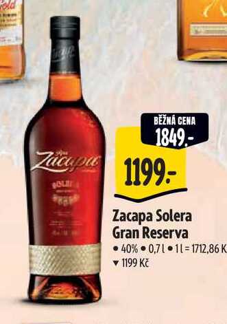  Zacapa Solera Gran Reserva 40% 0,71  