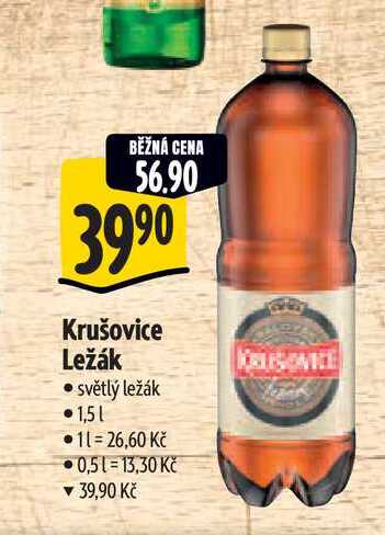  Krušovice Ležák  1,5 l