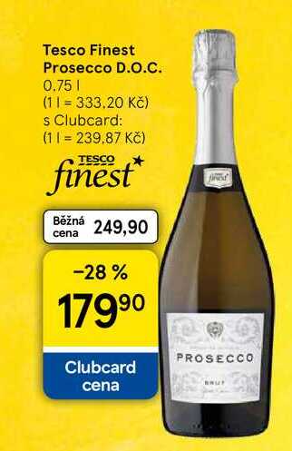 Tesco Finest Prosecco D.O.C., 0.75 l