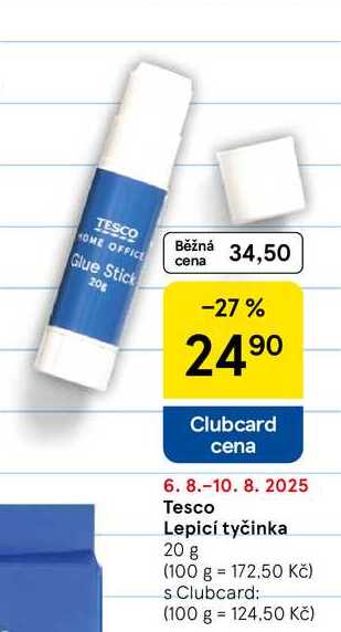 Tesco Lepicí tyčinka, 20 g 