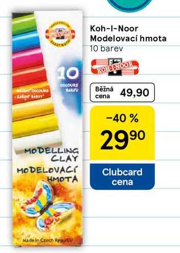 KOH-I-NOOR Modelovací hmota 10 barev 200g
