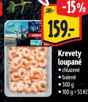 Krevety loupané, 300 g
