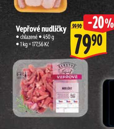 Vepřové nudličky  450 g