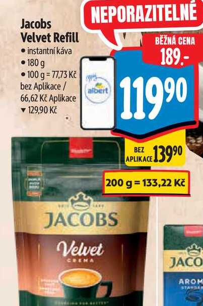 Jacobs Velvet Refill  180 g