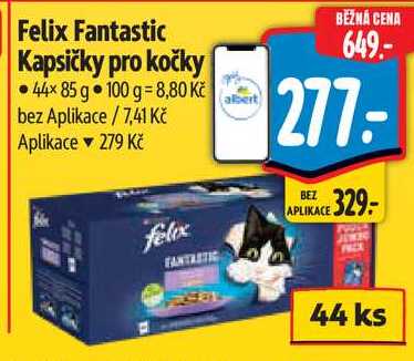 Felix Fantastic Kapsičky pro kočky, 44x 85 g 