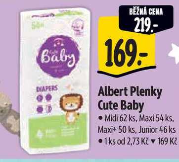  Albert Plenky Cute Baby Midi 62 ks, Maxi 54 ks, Maxi+ 50 ks, Junior 46 ks  