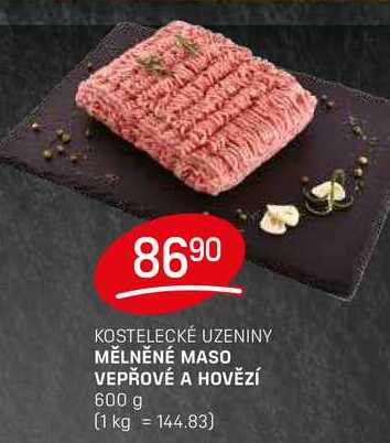 MĚLNĚNÉ MASO VEPŘOVÉ A HOVĚZÍ 600 g 