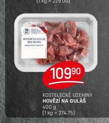 HOVĚZÍ NA GULÁŠ 400 g 