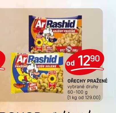 OŘECHY PRAŽENÉ vybrané druhy 60-100 g