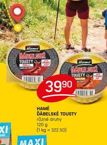 HAMÉ ĎÁBELSKÉ TOUSTY různé druhy 120 g