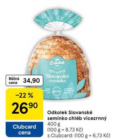 Odkolek Slovanské semínko chléb vícezrnný, 400 g
